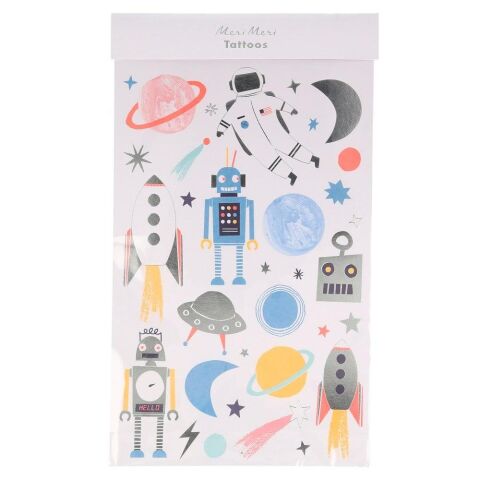 Meri Meri - Space Tattoos - Uzay Geçici Dövmeler
