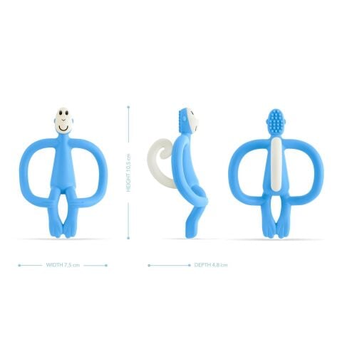 Matchstick Monkey Silikon Dis Kaşıyıcı - Monkey (Bebe Mavisi)