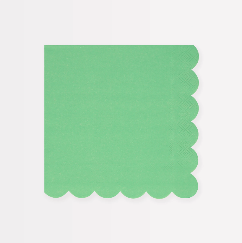 Meri Meri - Emerald Green Large Napkins - Zümrüt Yeşili Peçeteler (x16)
