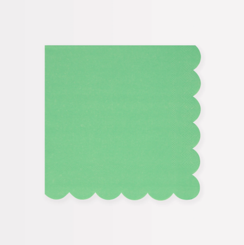 Meri Meri - Emerald Green Large Napkins - Zümrüt Yeşili Peçeteler (x16)
