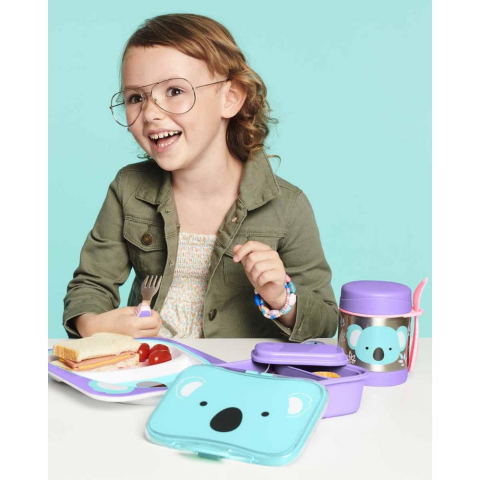 Skip Hop Paslanmaz Çelik Mama Saklama ve Taşıma Termosu 2 Parça Set - Koala