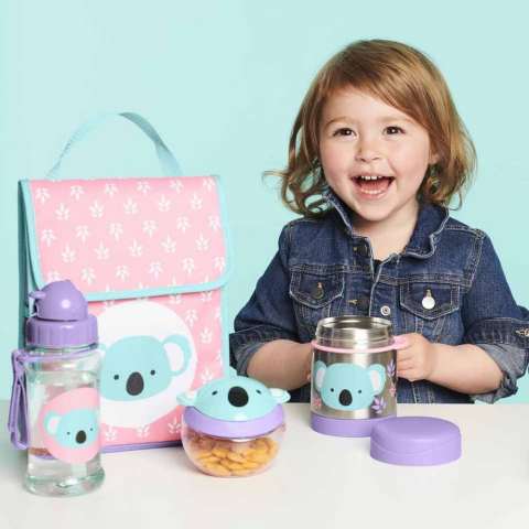 Skip Hop Paslanmaz Çelik Mama Saklama ve Taşıma Termosu 2 Parça Set - Koala