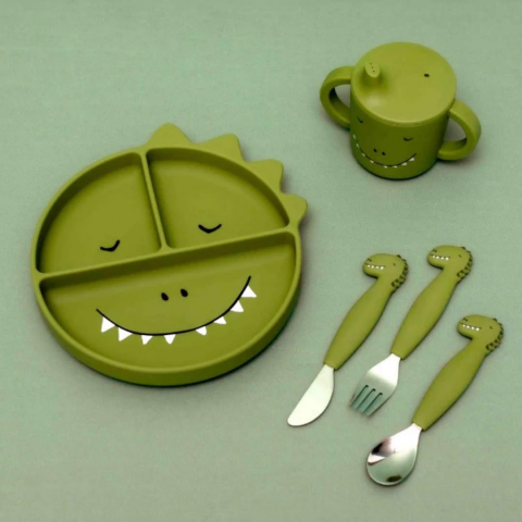 Trixie Silikon Çatal Bıçak Kaşık Takımı // Mr. Dino