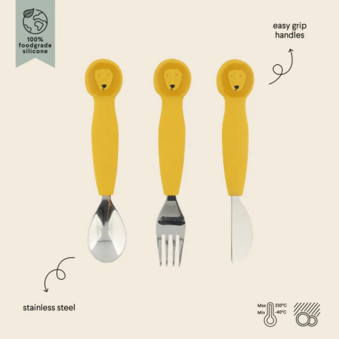 Trixie Silikon Çatal Bıçak Kaşık Takımı // Mr. Lion