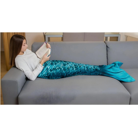 Kuaki Mermaids Deniz Kızı Kostümlü TV Battaniyesi Turquoise
