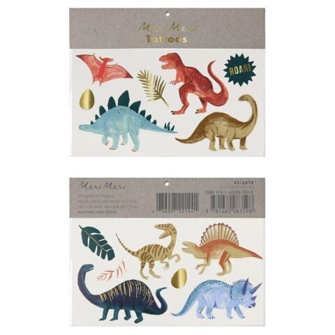 Meri Meri - Dinosaur Tattoos - Dinozor Geçici Dövme - L