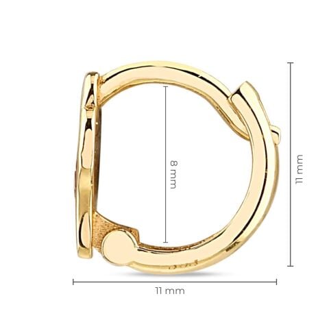 Altın Taşlı Balık Çocuk Küpe