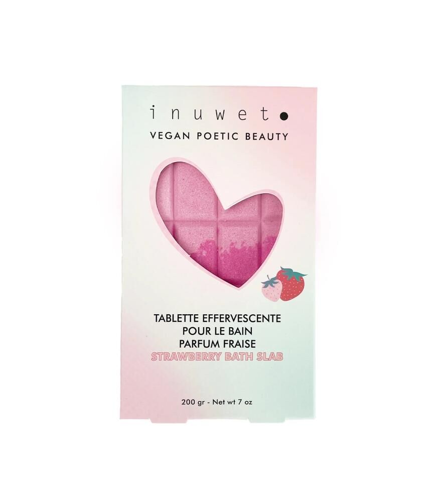 Inuwet Çikolata Tableti Şeklinde Banyo Topu Çilek