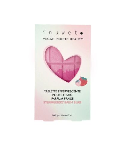 Inuwet Çikolata Tableti Şeklinde Banyo Topu Çilek