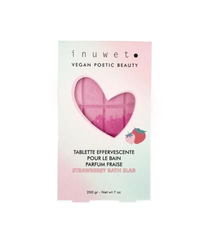 Inuwet Çikolata Tableti Şeklinde Banyo Topu Çilek