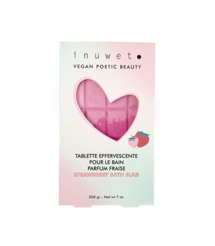Inuwet Çikolata Tableti Şeklinde Banyo Topu Çilek