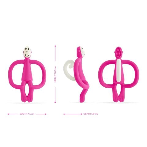 Matchstick Monkey Silikon Dis Kaşıyıcı - Monkey (Fuşya)