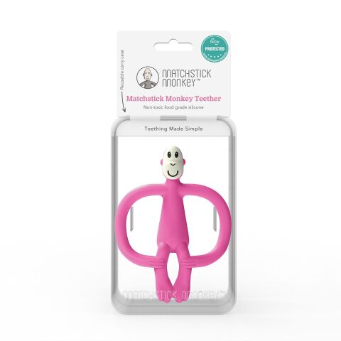 Matchstick Monkey Silikon Dis Kaşıyıcı - Monkey (Fuşya)