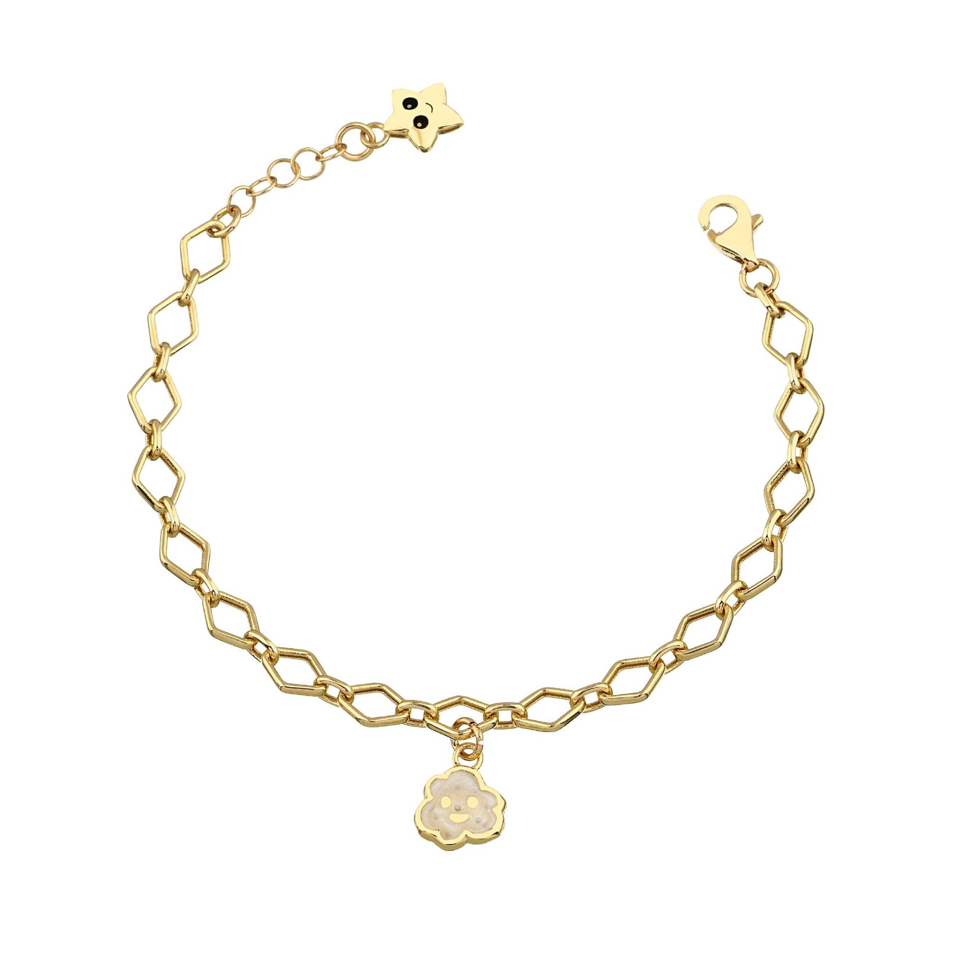 Altın Bulut Zincirli Charm Çocuk Bileklik
