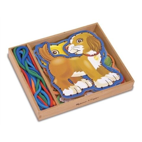 Melissa&Doug Ahşap İp Geçirme - Evcil Hayvanlar