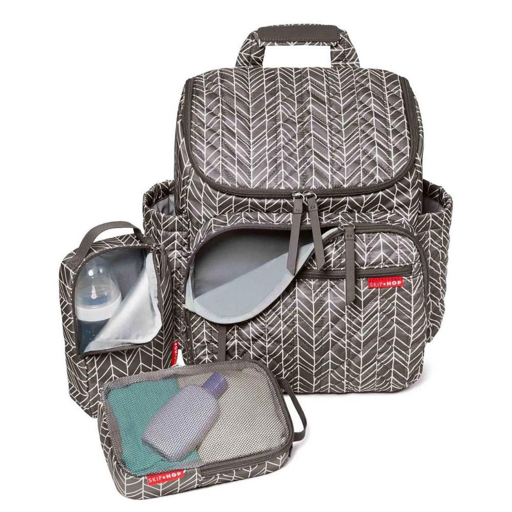Skip Hop Forma Anne Bebek Bakım Sırt Çantası - Gri Tüyler