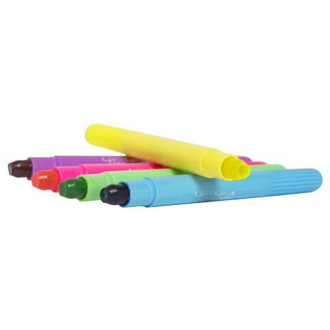 Tiger Tribe 5'li Neon Jel Pastel Boya Kalemi - Neon Gel Crayons