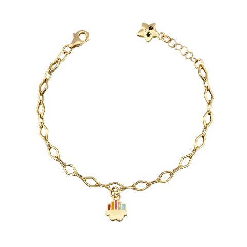 Altın Yağmur Bulutu Zincirli Charm Çocuk Bileklik