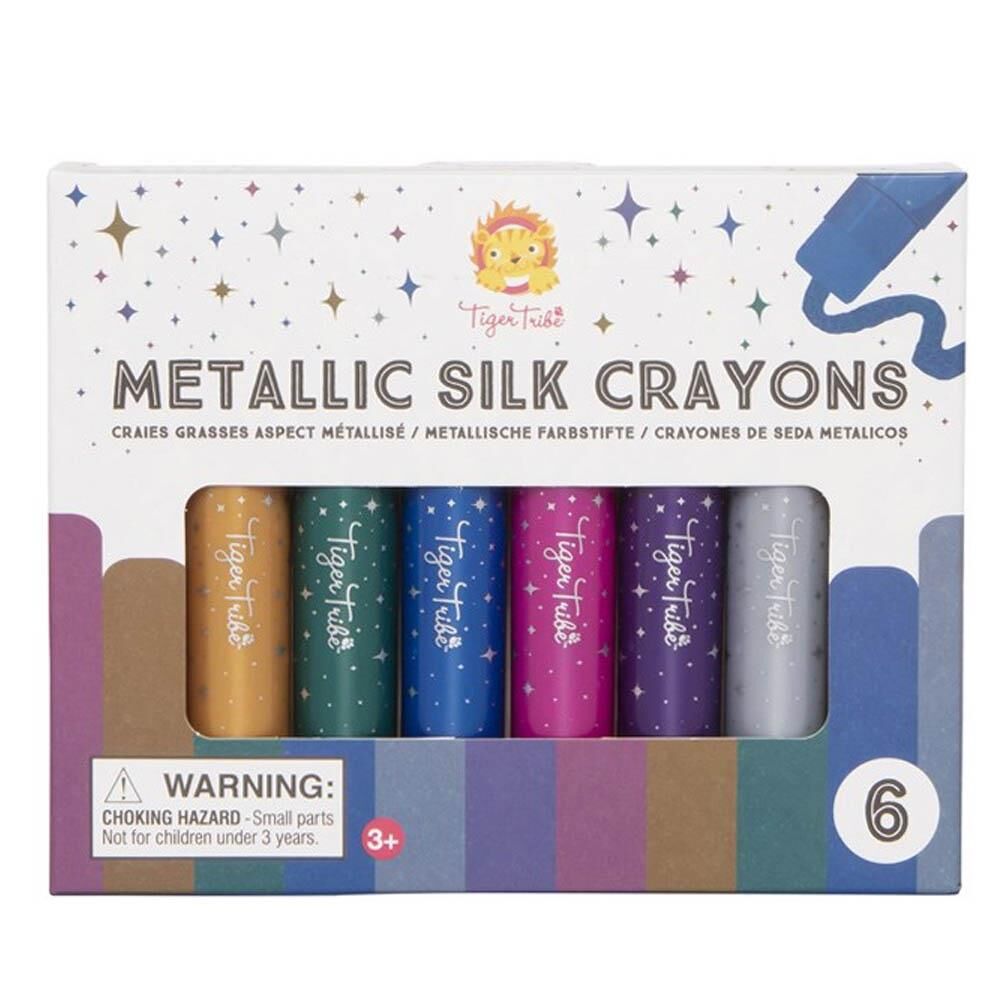 Tiger Tribe 6'lı Metalik Pastel Boya Kalemi - Metallic Crayons