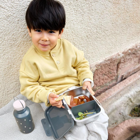 Lassig Happy Prints Çelik Matara Midnight Blue 500ml