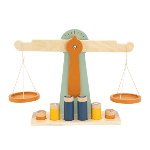 Trixie - Wooden Scale With 6 Weights - 6 Ağırlıklı Ahşap Terazi