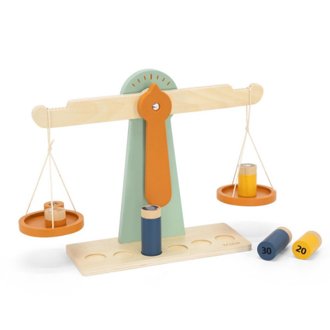 Trixie - Wooden Scale With 6 Weights - 6 Ağırlıklı Ahşap Terazi