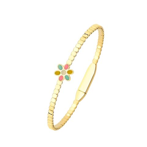 Altın Renkli Çiçek Çocuk Kelepçe