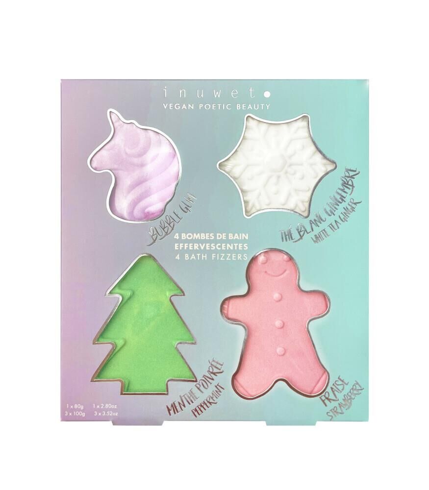 Inuwet Yılbaşı Temalı 4lü Banyo Bombası Seti