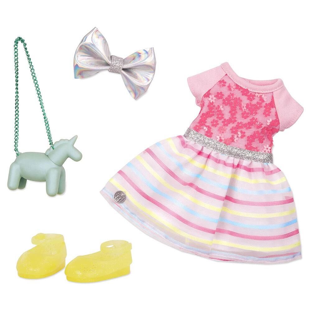 Glitter Girls Kıyafet Seti / Sequins&Stripes Dress - Shiny Flowers In Bloom