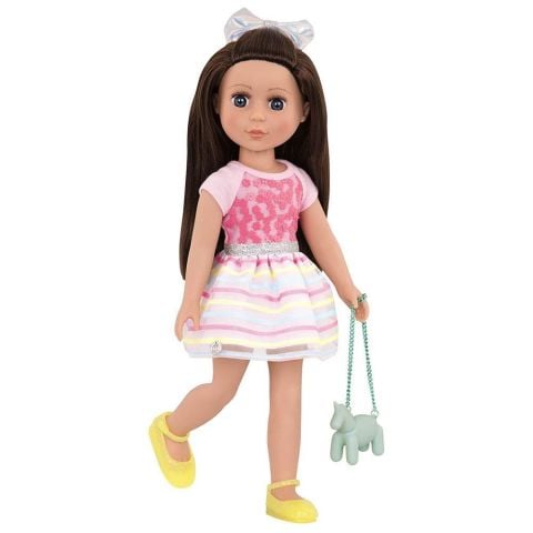 Glitter Girls Kıyafet Seti / Sequins&Stripes Dress - Shiny Flowers In Bloom