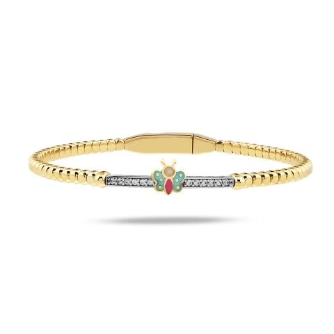 Altın Taşlı Oynar Kelebek Çocuk Kelepçe