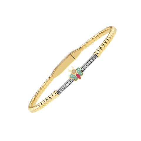 Altın Taşlı Oynar Kelebek Çocuk Kelepçe