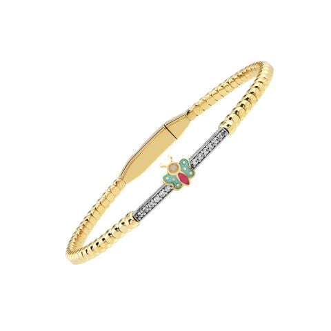 Altın Taşlı Oynar Kelebek Çocuk Kelepçe