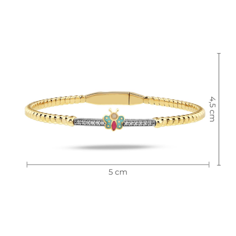 Altın Taşlı Oynar Kelebek Çocuk Kelepçe