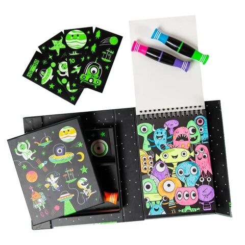 Tiger Tribe Neon Boyama Seti / Outer Space - Neon Colouring Set
