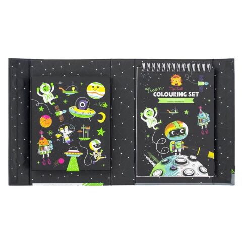Tiger Tribe Neon Boyama Seti / Outer Space - Neon Colouring Set