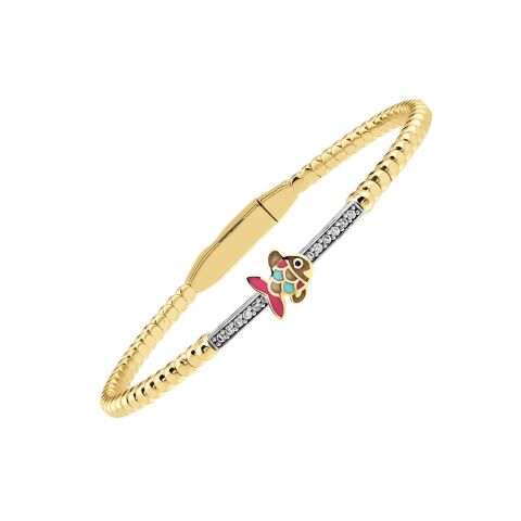 Altın Taşlı Oynar Balık Çocuk Kelepçe