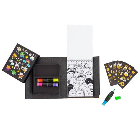 Tiger Tribe Neon Boyama Seti/ Glow Friends - Neon Colouring Set