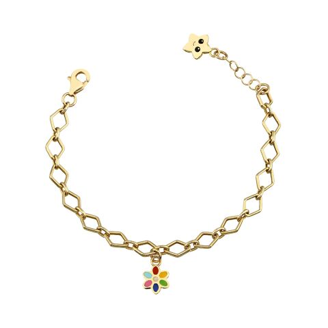 Altın Papatya Zincirli Çocuk Bileklik