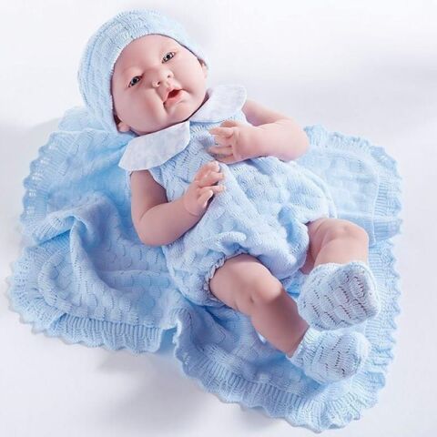 Berenguer Gerçekçi Yenidoğan Oyuncak Erkek Bebek 38 cm ve Örme Battaniye