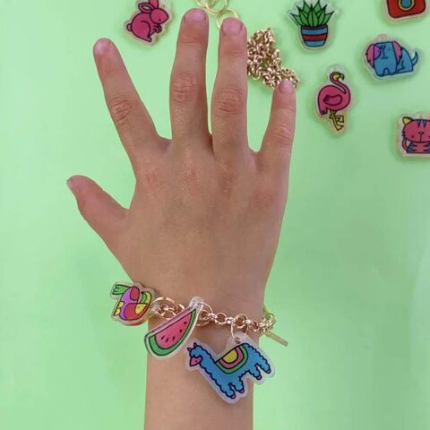 Tiger Tribe Kağıt Takı Yap Seti / Charm Bracelets - Shrinkies