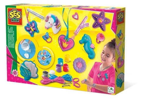 SES Creative- Kalıba Dök ve Boya - Mücevherler - Simli
