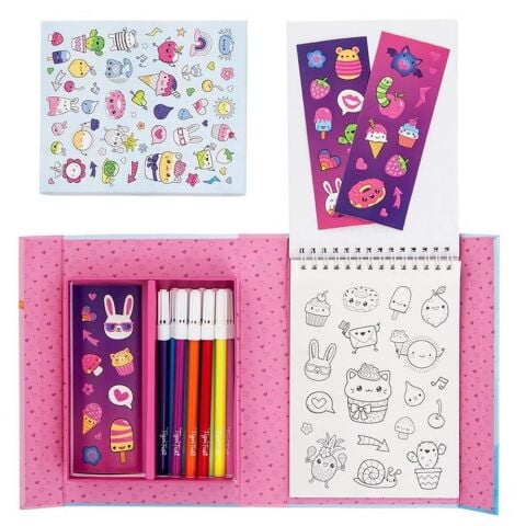Tiger Tribe Çıkartmalı Boyama/ Little Cuties - Stacks of Stickers