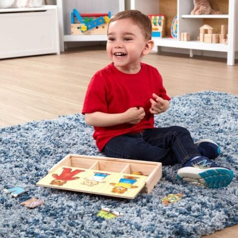 Ahşap Ayıcık Ailesi - Değiş Tokuş Giydirme Yapbozu - 45 parça