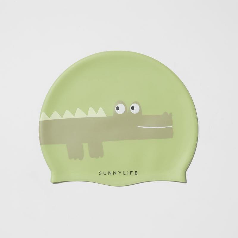 Sunnylife Çocuk Yüzme Bonesi - Cookie the Croc Light Khaki