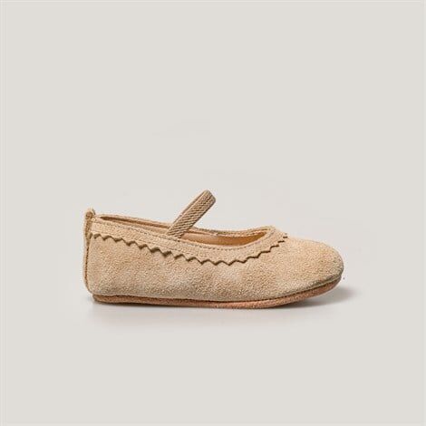 Merli&Rose Süet Babet Patik | Kum