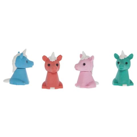 Tiger Tribe 4'lü Unicorn Silgi Seti - Unicorn Erasers