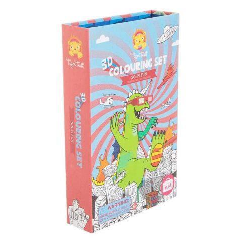 Tiger Tribe 3D Boyama Seti / Sci Fi Fun - 3D Colouring Set