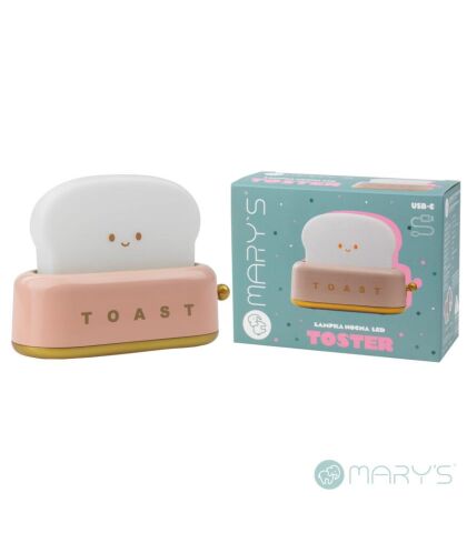 Mary's Toaster Pembe Led Gece Lambası