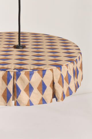 Vibes Aydınlatma Şapkası, 50cm çap, Brown Blue Harlequin